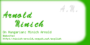 arnold minich business card